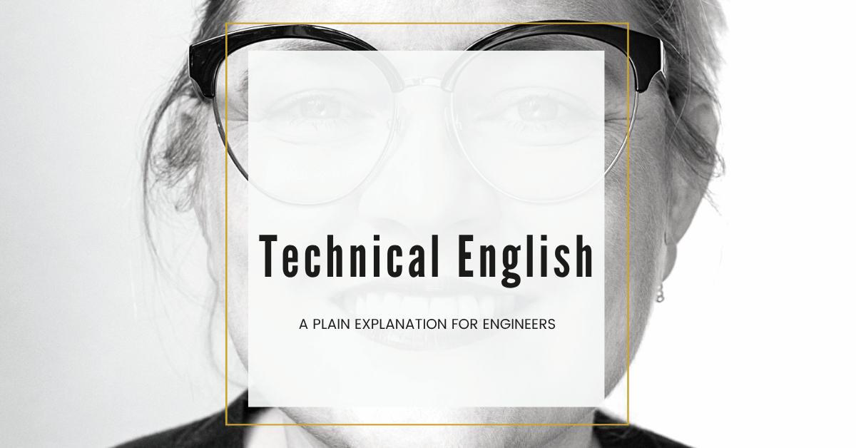 Olivia Augustin, English for Engineers teacher at Marcode, with text overlay: Technical English — what it is and what it does