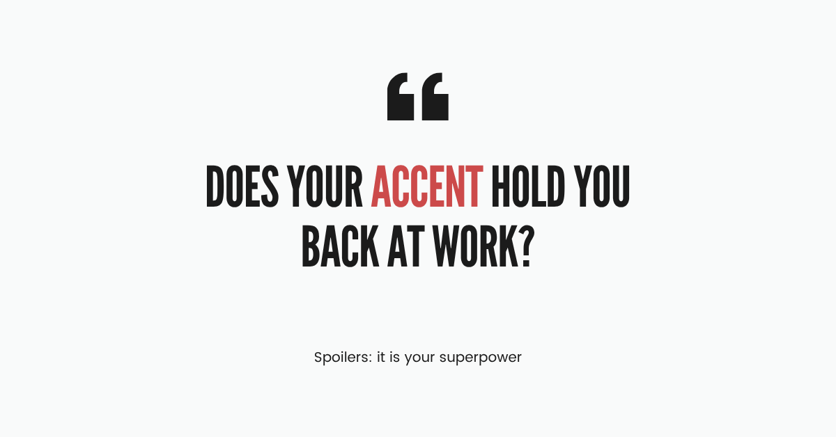 Blog header image for Marcode article: does your accent hold you back at work as a non-native English speaker