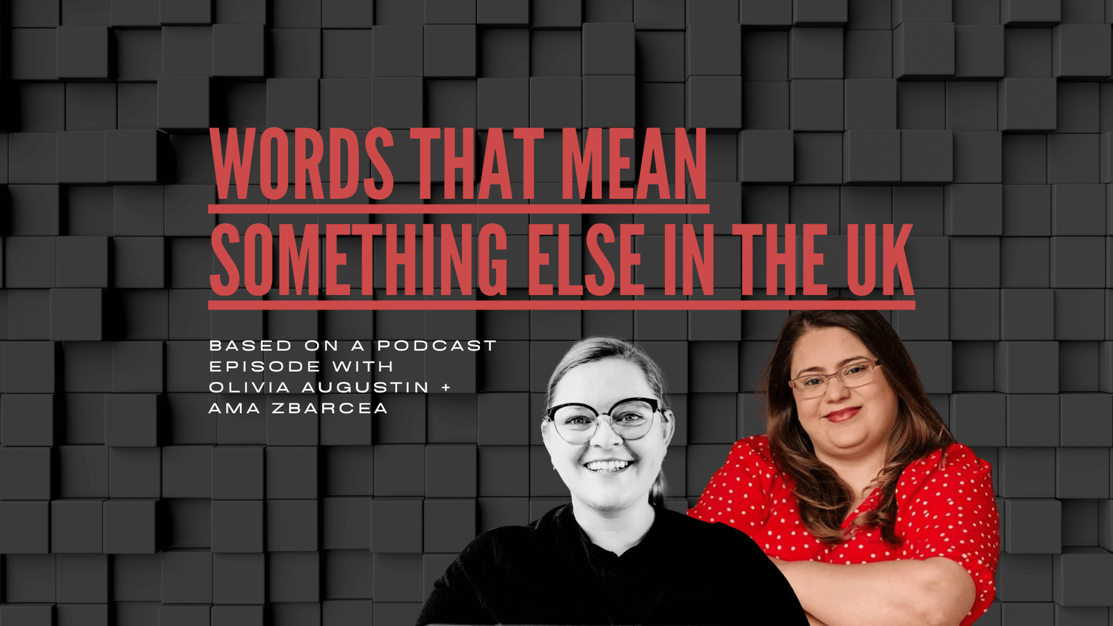 Olivia Augustin and Ama Zbarcea, header image for the article on British American English false friends